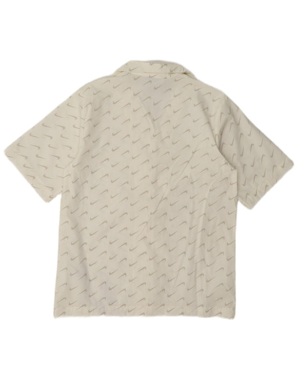 Nike Chemise graphique à manches courtes pour femme UK 10 Petit coton blanc
