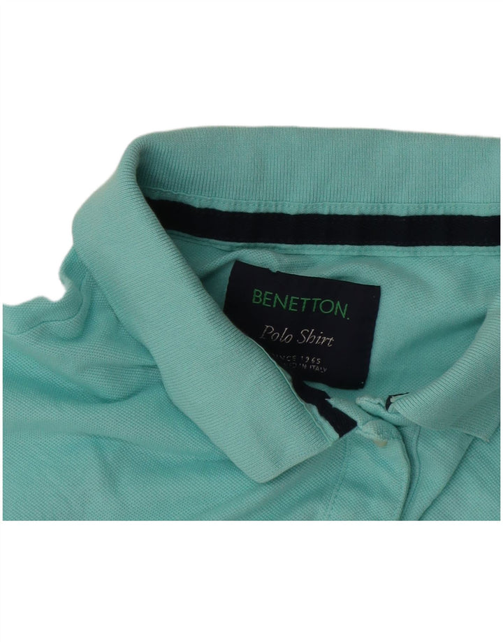 Benetton Polo Femme UK 16 Large Turquoise