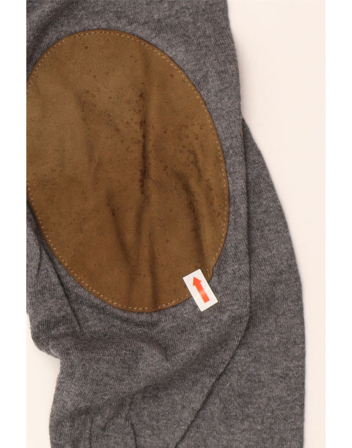 Massimo Dutti Pull Col V Homme XL Gris Coton