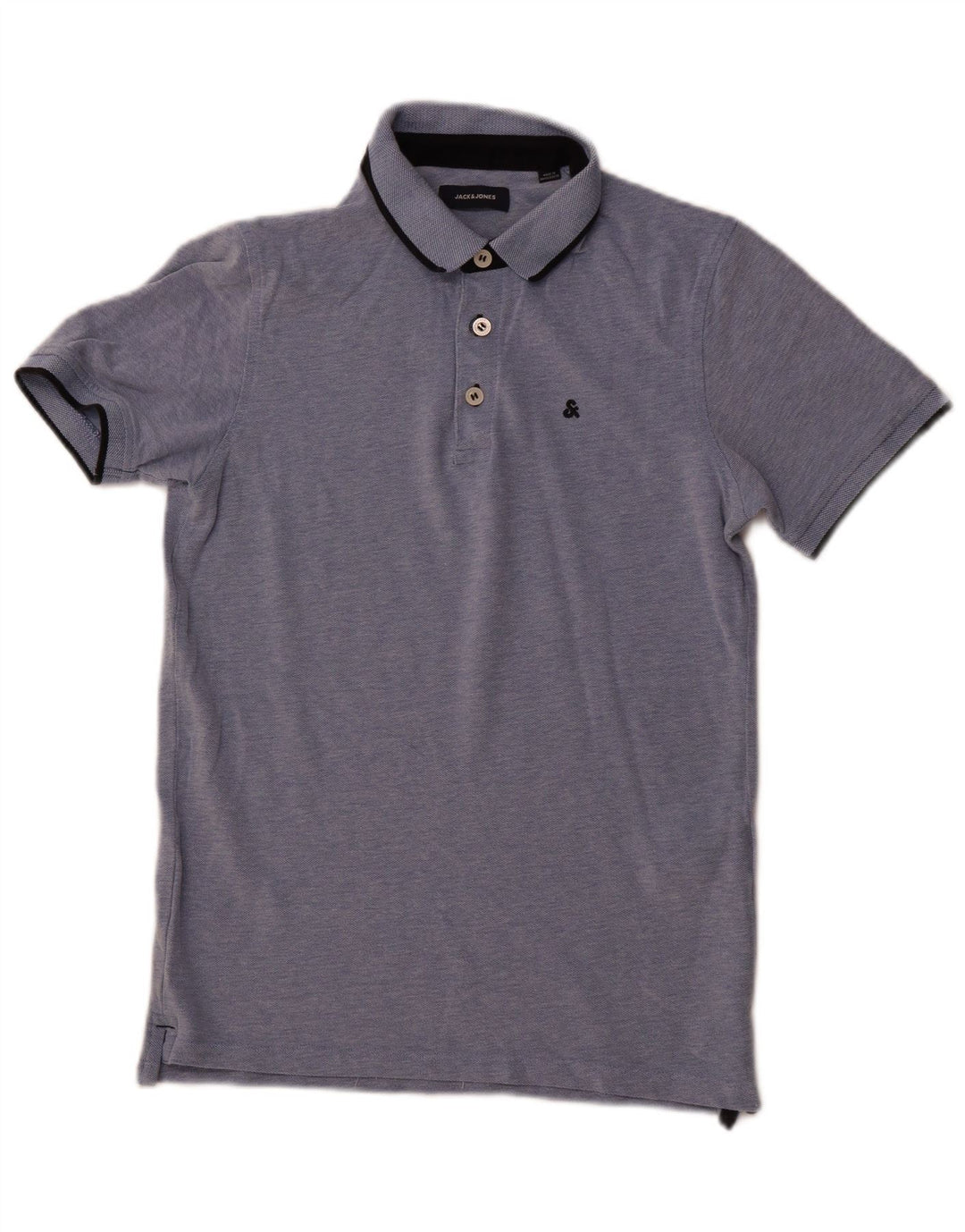 JACK & JONES Polo Homme Petit Bleu Moucheté Coton