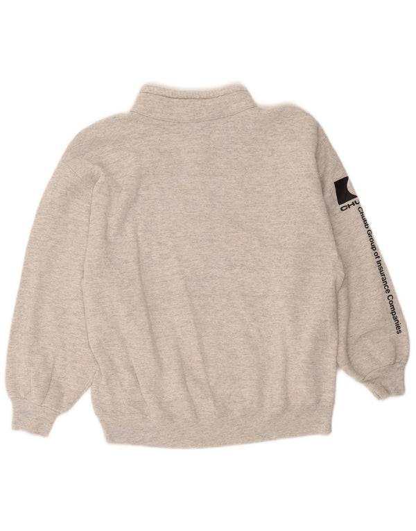 Jerzees Sweat-shirt graphique à col zippé pour femme EU 46 XL Gris moucheté