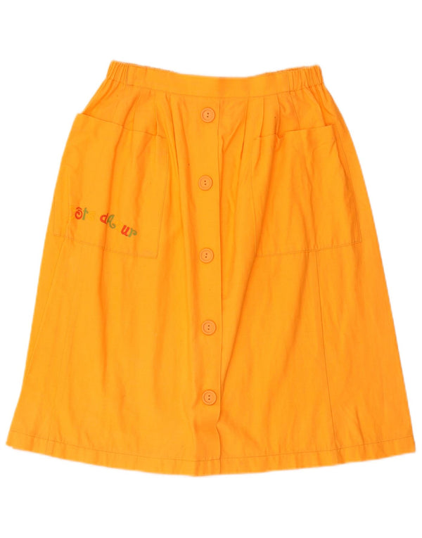 VINTAGE Jupe trapèze fille 12-13 ans W30 coton orange