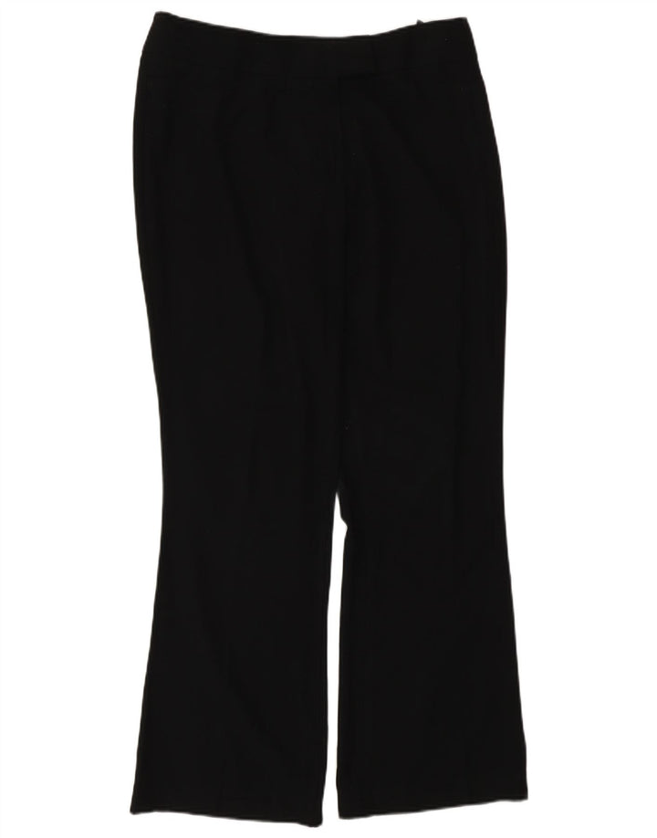 Marks & Spencer Pantalon décontracté bootcut pour femme UK 12 Medium W30 L29 Noir