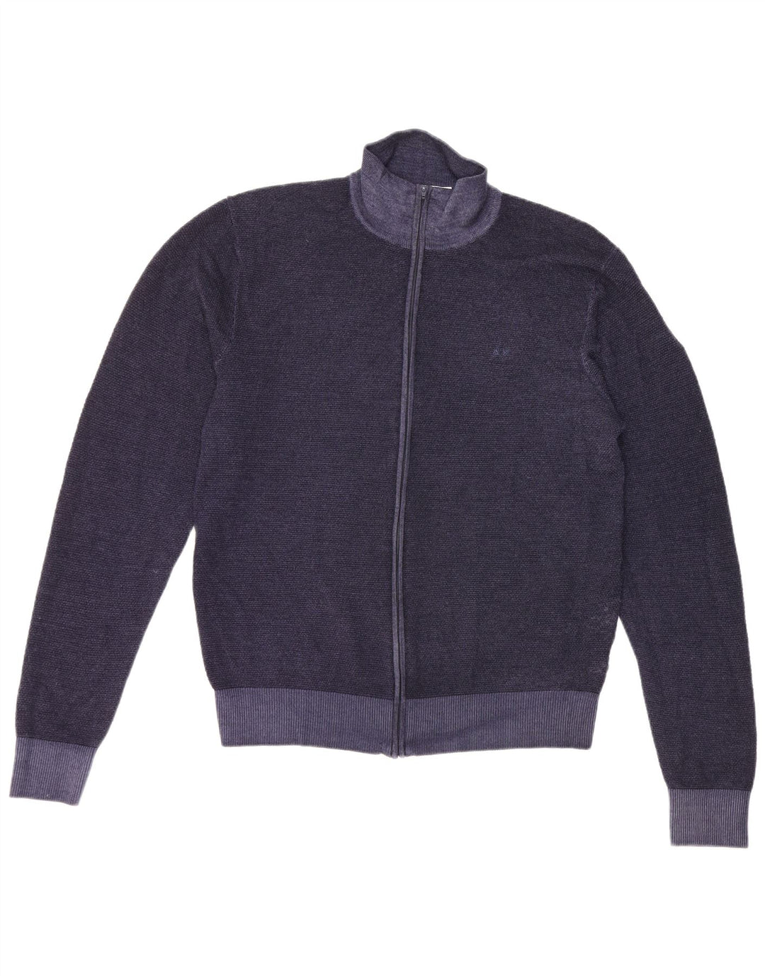 Sun68 Pull Cardigan Femme UK 20 2XL Bleu Marine Laine