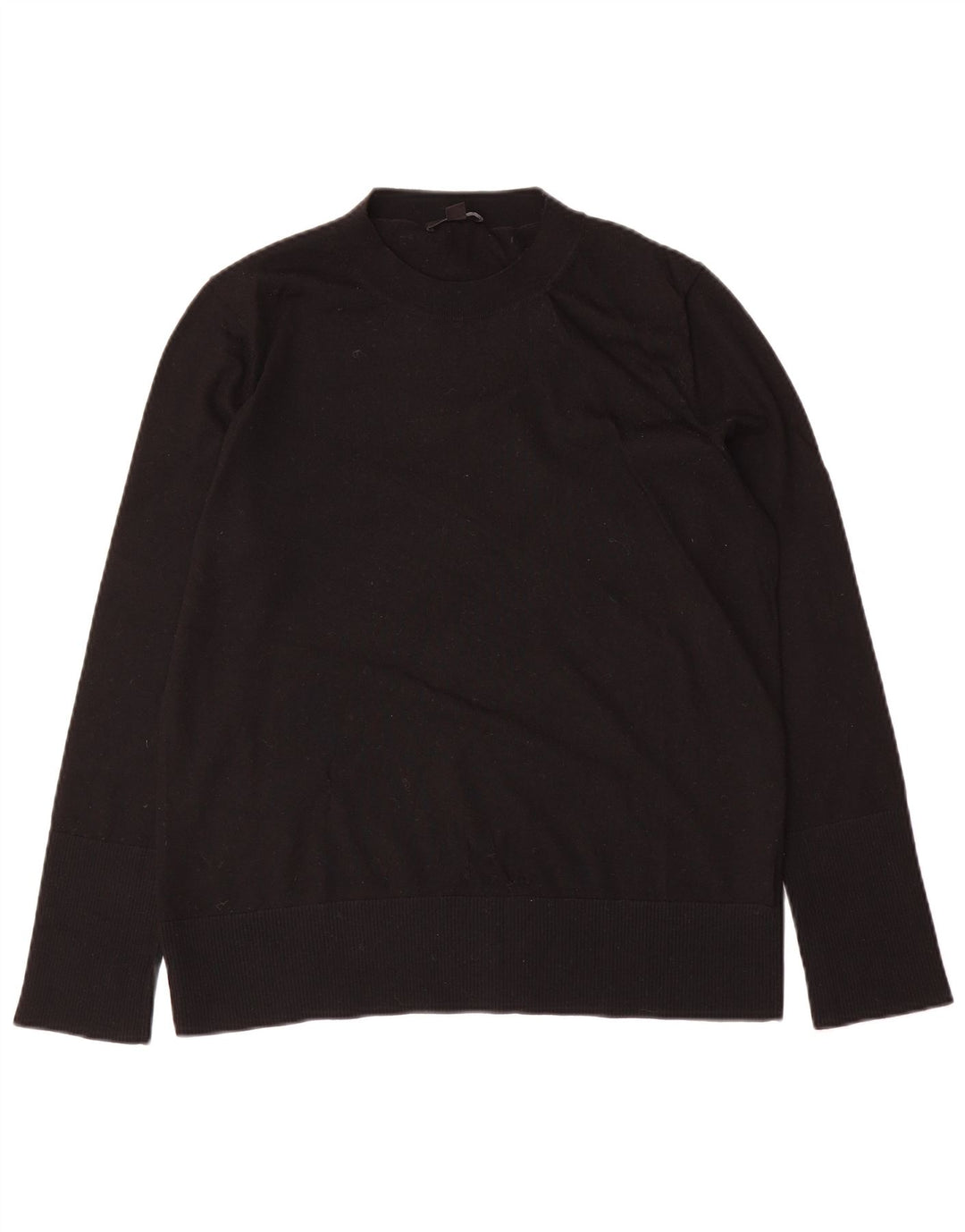 Cos Pull surdimensionné à col rond pour femme UK 10 Petite laine noire