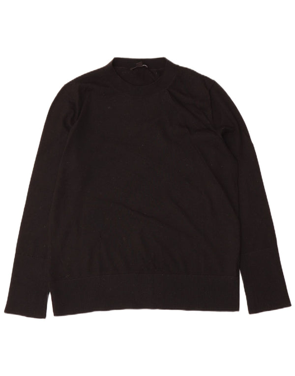 Cos Pull surdimensionné à col rond pour femme UK 10 Petite laine noire