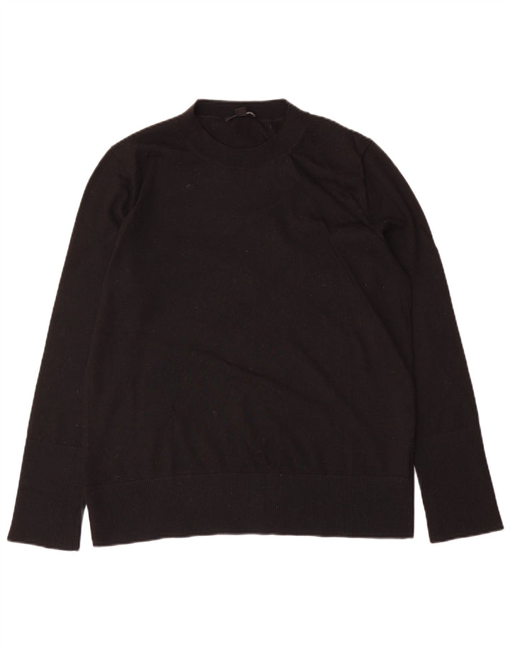 Cos Pull surdimensionné à col rond pour femme UK 10 Petite laine noire