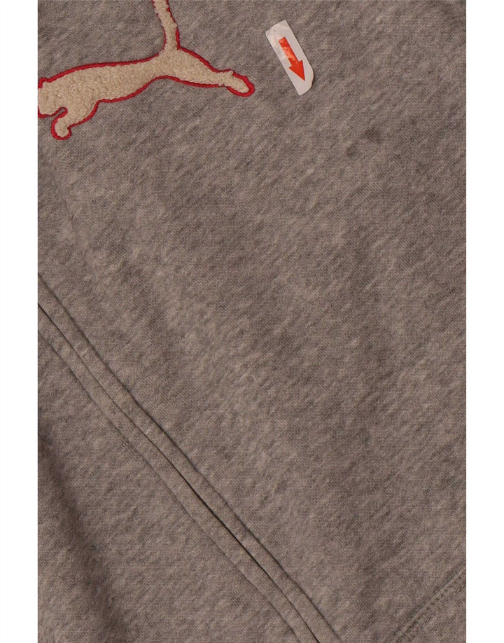 Puma Pull à capuche zippé pour femme UK 16 Large Gris