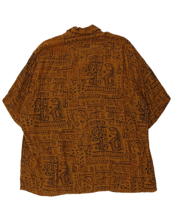 Ingram Chemise à manches courtes pour homme à motif abstrait Taille 43 17 XL Viscose marron