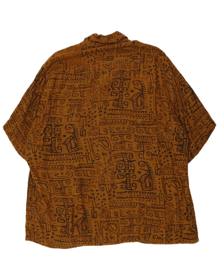 Ingram Chemise à manches courtes pour homme à motif abstrait Taille 43 17 XL Viscose marron