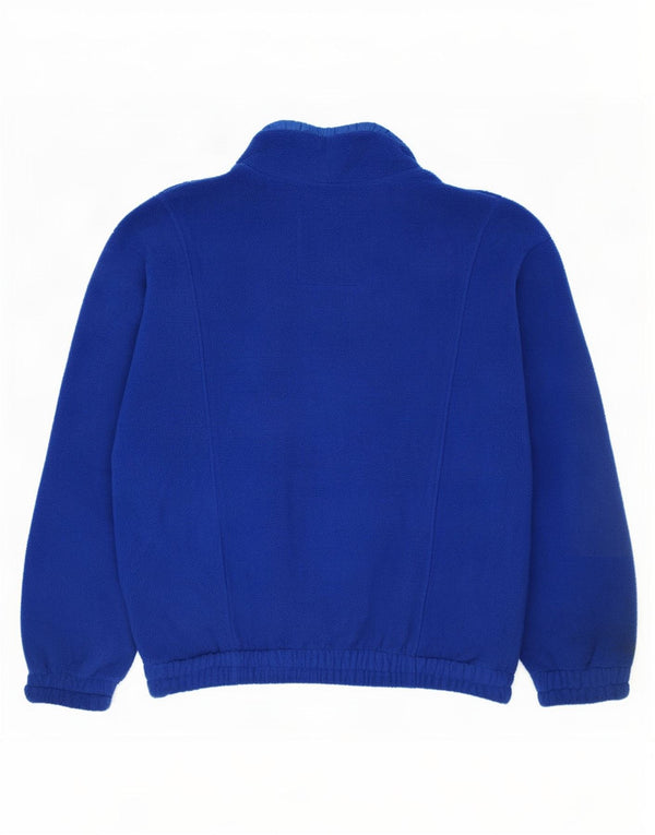vintage Mens Graphic Anorak Fleece Jumper XL Bleu