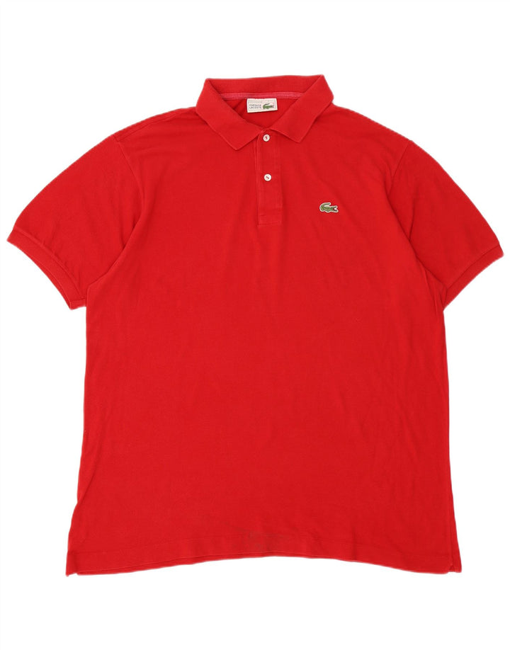 LACOSTE Polo Homme Taille 7 2XL Rouge Coton