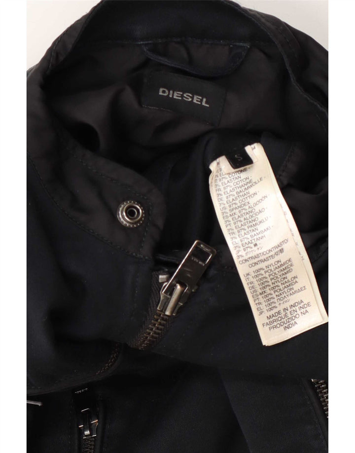 Diesel Veste de motard pour homme UK 36 Petit coton bleu marine