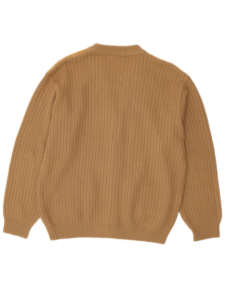 Malagrida Cardigan Homme Pull Large Beige Géométrique