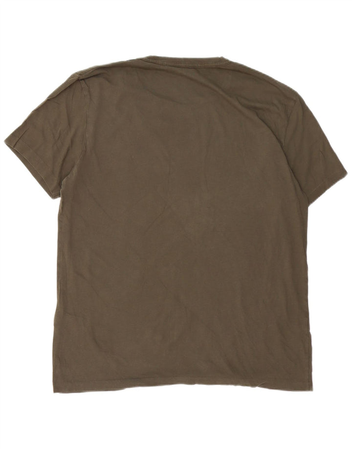 ALL SAINTS T-Shirt Homme Haut Large Kaki Coton