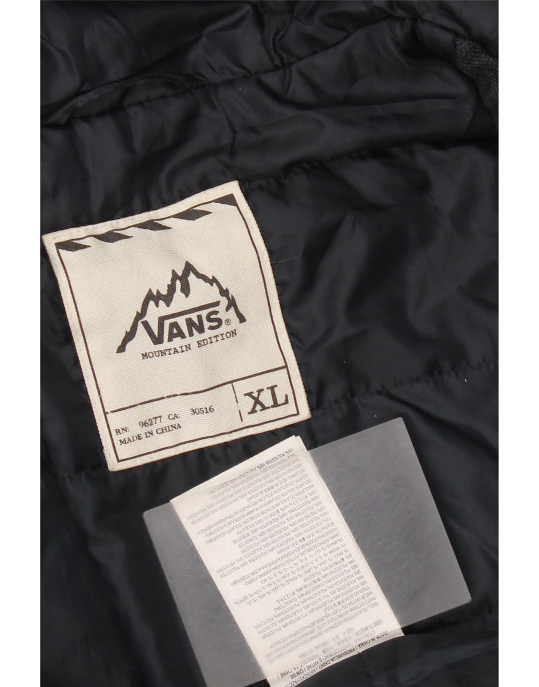 Vans Veste Bomber à Capuche Femme UK 18 XL Bleu Marine Colorblock Polyester