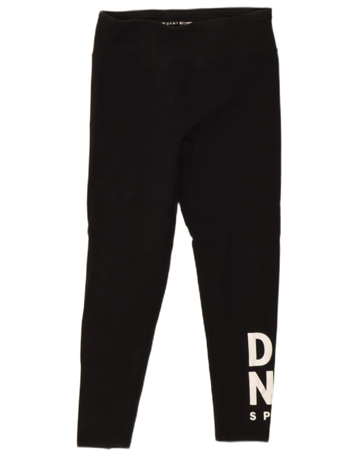 DKNY Leggings graphiques pour femmes UK 12 noir moyen