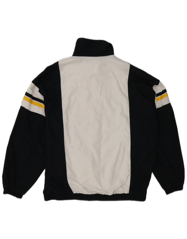 vintage Mens Survêtement Top Veste XL Noir Colourblock