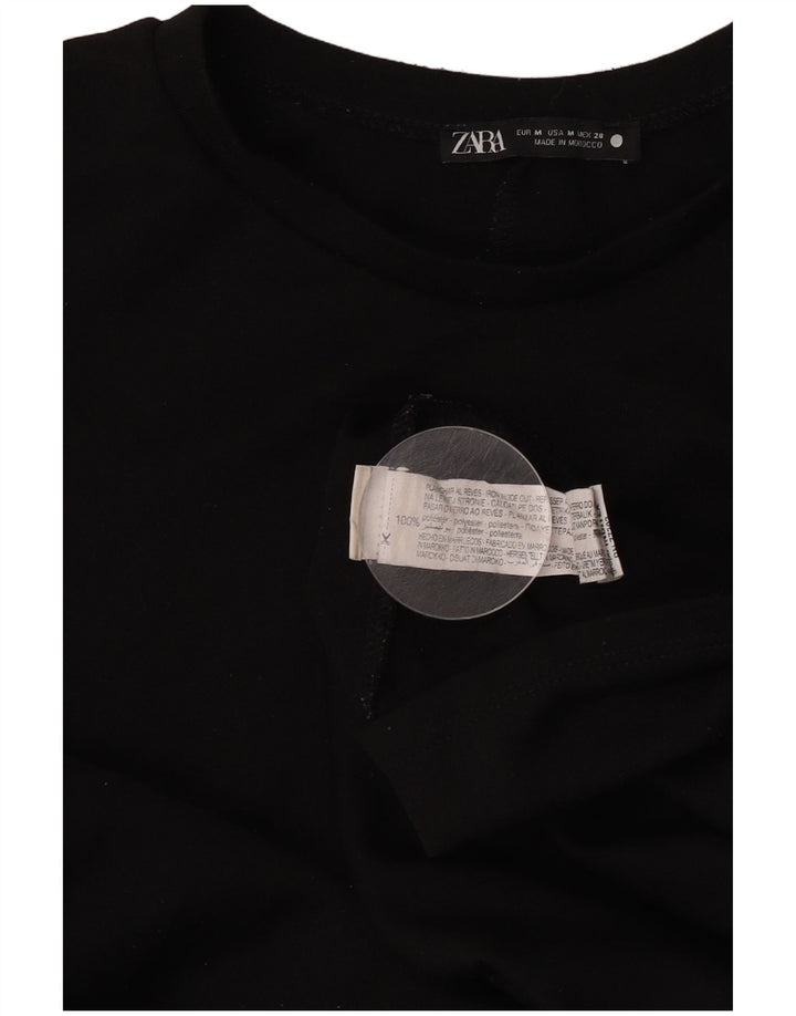 Zara Robe à volants pour femme UK 44 Noir moyen