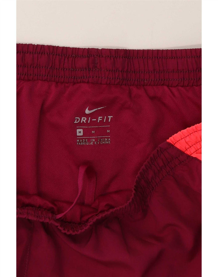Nike Short de sport pour femme UK 12 Polyester color block rouge moyen