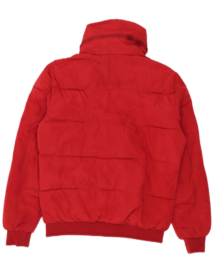 ZARA Veste matelassée homme UK 40 Large Rouge Polyester