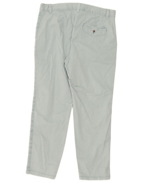 Marks & Spencer Pantalon chino droit pour femme UK 14 Large W34 L27 Bleu