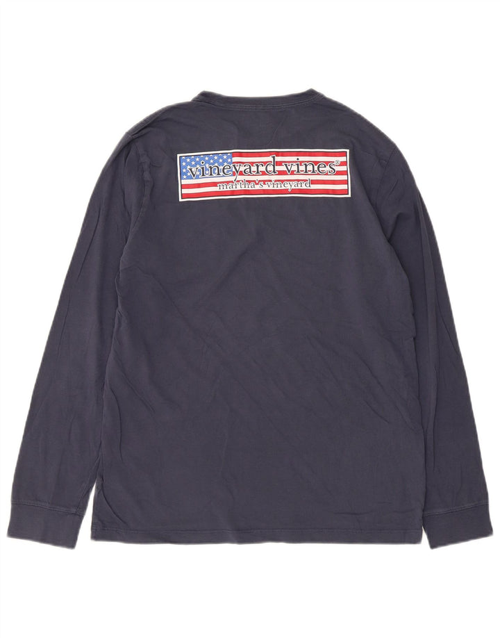 Vineyard Vines Haut graphique à manches longues pour garçon 15-16 ans Bleu marine Taille L