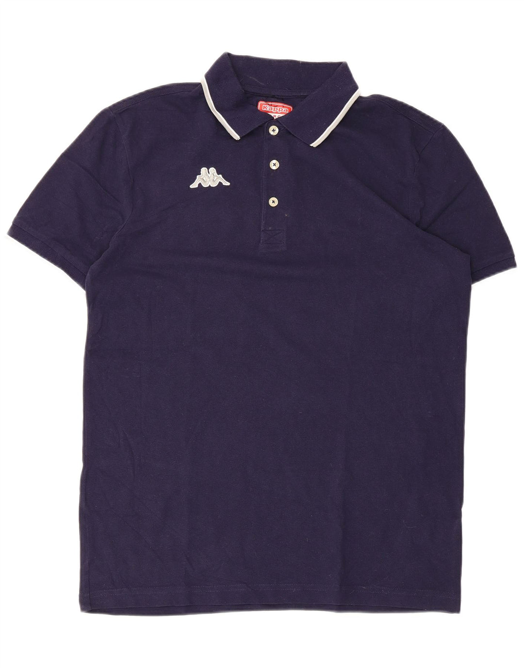 KAPPA Polo Homme Large Bleu Marine Coton
