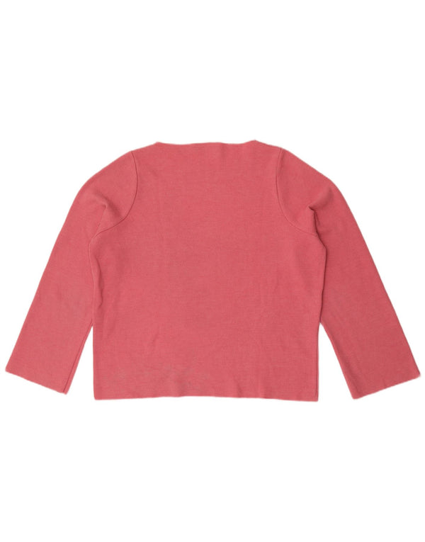 Zara Femme Trafaluc Haut Oversize Manches Longues UK 10 Petit Coton Rose