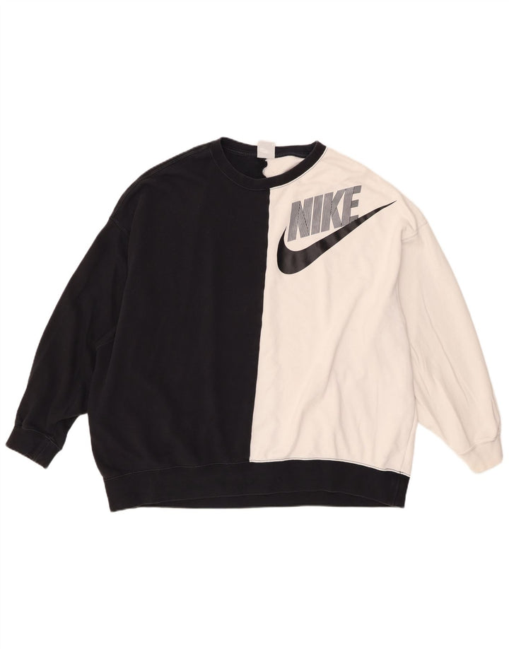 Nike Sweat-shirt graphique pour femme UK 10 Small Noir Colourblock