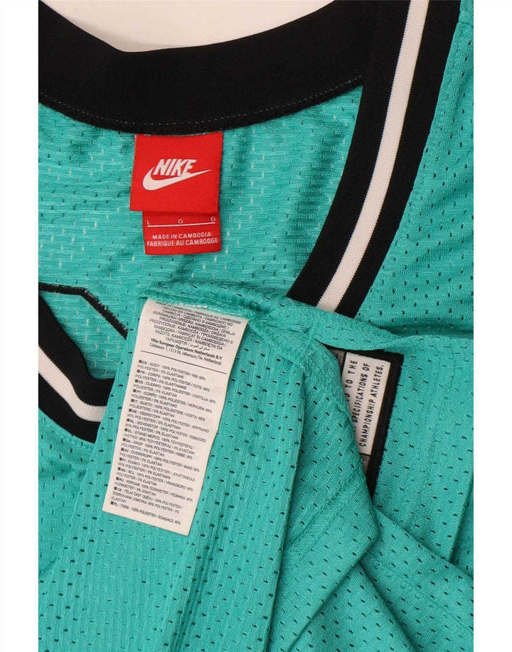Nike Homme Air Graphic Débardeur Large Vert Rayé Polyester