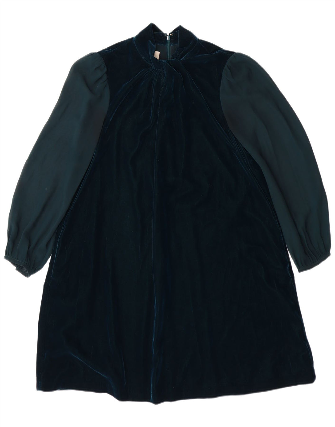 HOBBS Robe trapèze surdimensionnée en velours pour femme UK 10 Petit colorblock vert