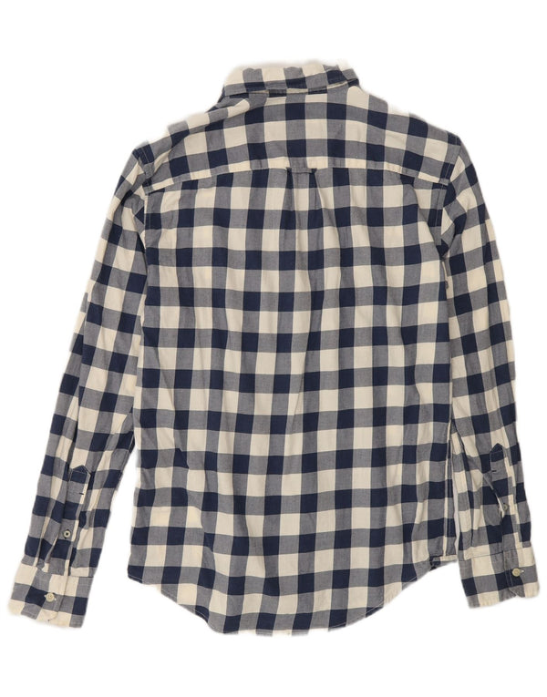 American Eagle Chemise coupe classique pour homme XS en coton vichy bleu marine