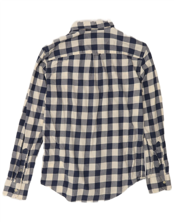 American Eagle Chemise coupe classique pour homme XS en coton vichy bleu marine