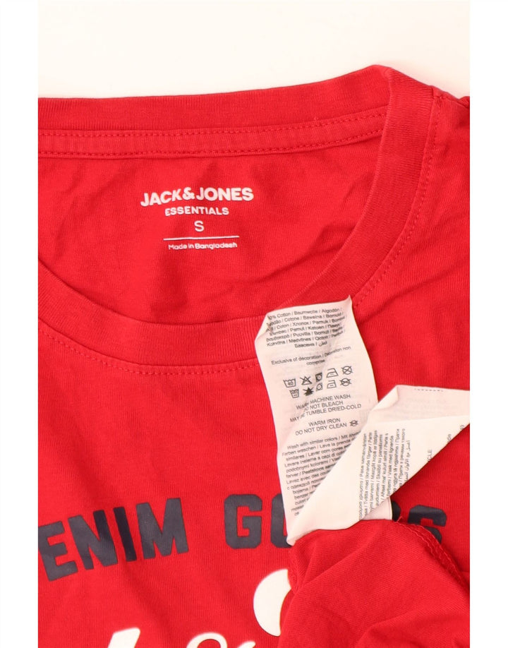 JACK & JONES T-Shirt Graphique Homme Petit Rouge Coton