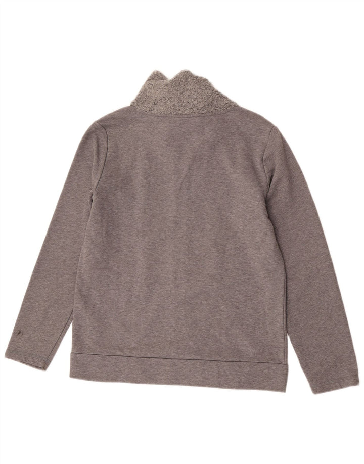 Champion Veste de survêtement graphique pour femme UK 14 Gris moyen Coton