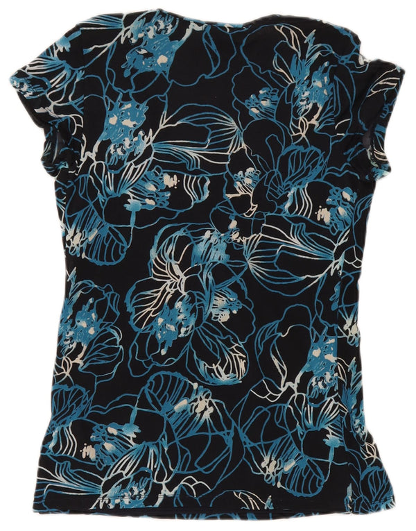 Calvin Klein Jeans Chemisier pour femme UK 12 Bleu marine moyen floral