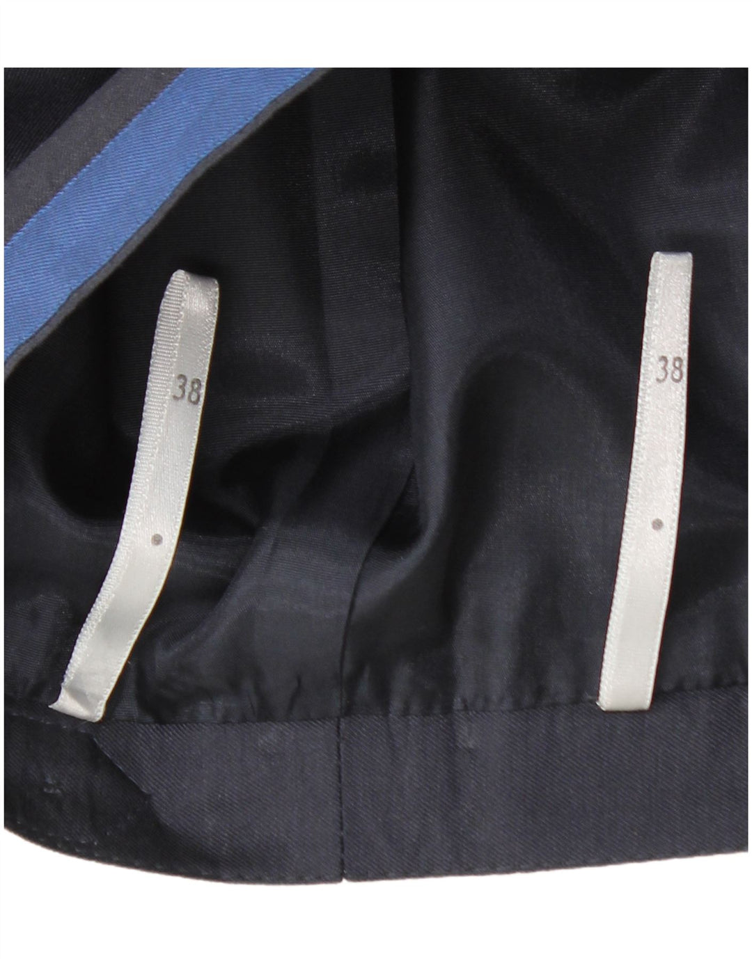 VINTAGE Femme Taille Haute Jupe A-Line EU 38 Moyen W28 Bleu Marine