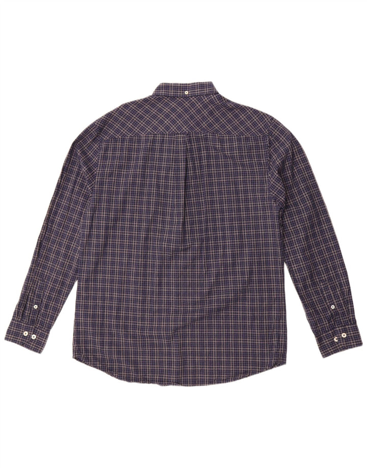 Ben Sherman Chemise Homme Grand Carreau Bleu Marine Coton