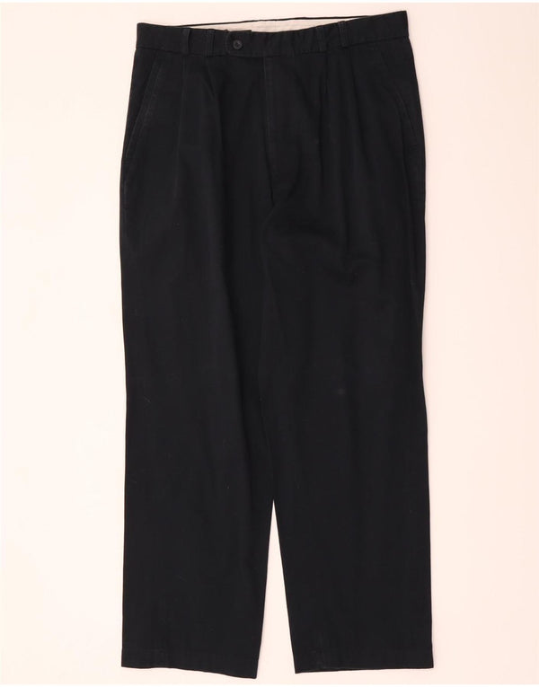 C & A Pantalon de costume pour homme EU 46 Small W34 L30 Bleu marine Coton