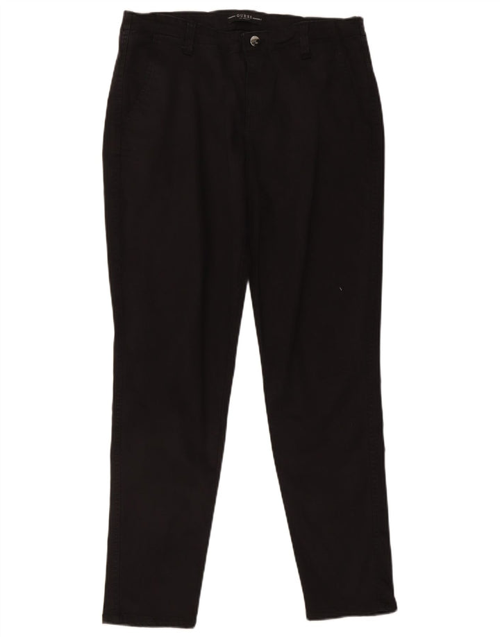 Guess Pantalon Chino Slim Femme W31 L29 Noir Lyocell