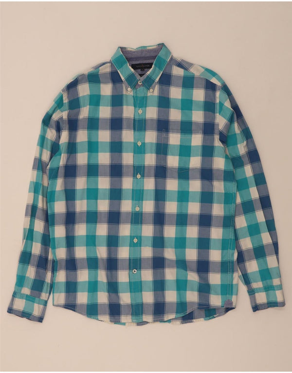 Tommy Hilfiger Chemise coupe vintage pour homme en coton à carreaux bleus