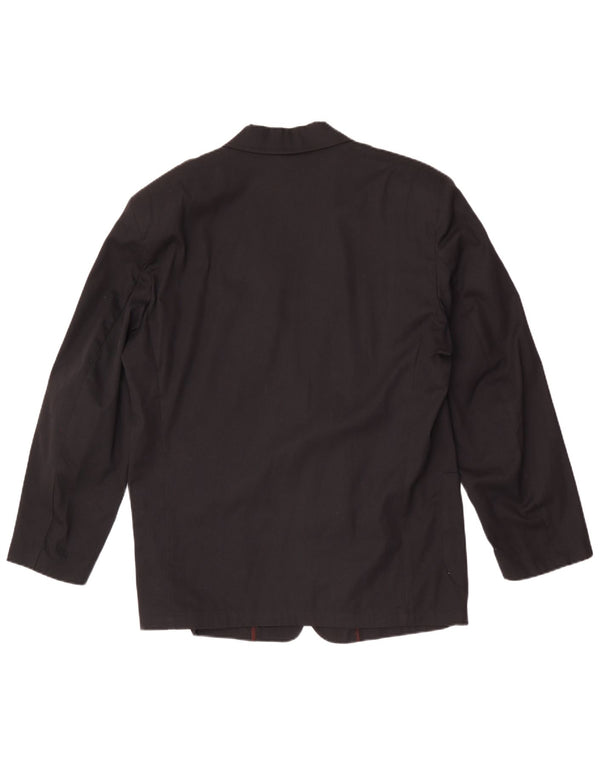 Wampum Veste blazer à 2 boutons pour homme UK 40 Large Viscose noire
