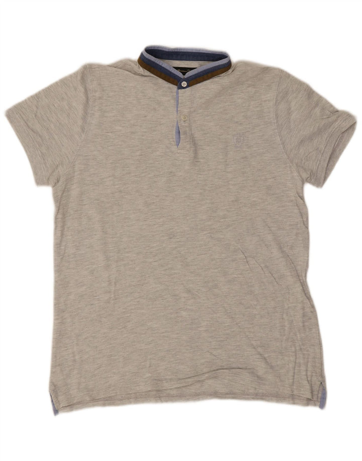 Massimo Dutti Polo Homme Large Gris Rayé