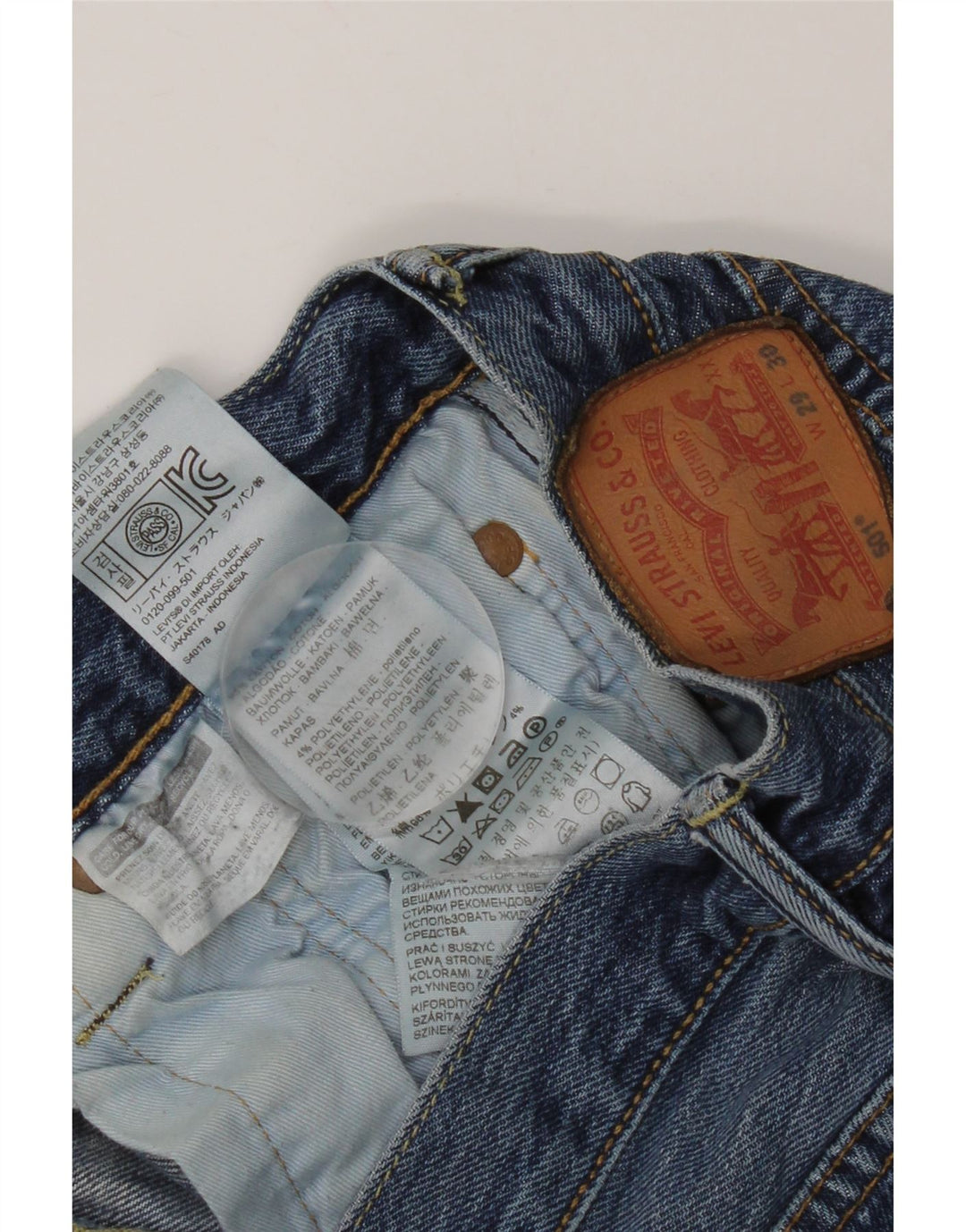 Levi's Jean Droit 501 Homme Bleu W29 L30 Coton