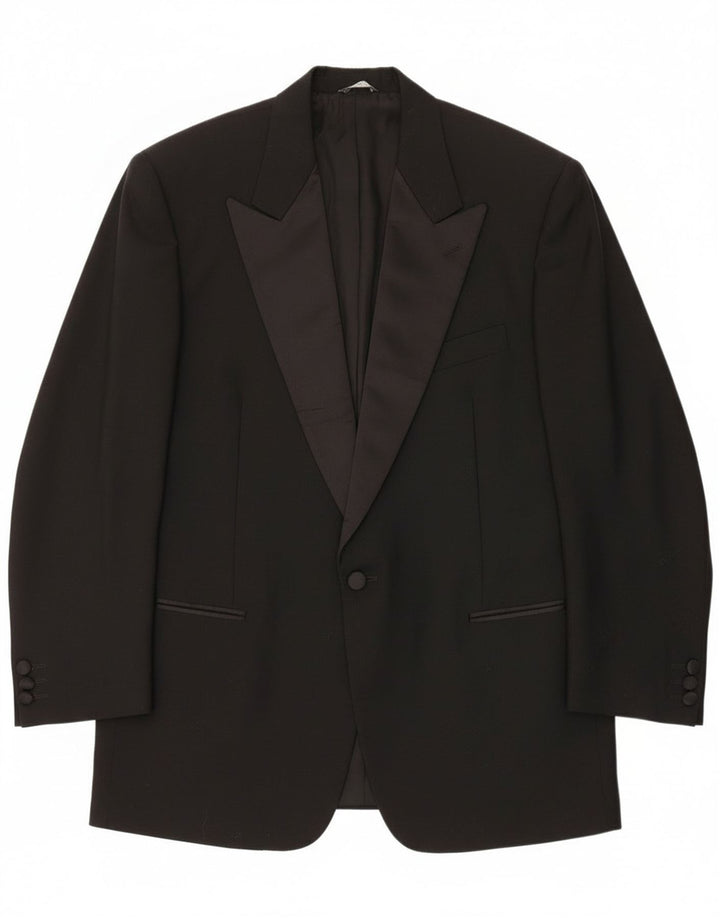 Mario Zegna Veste Blazer 1 Bouton Homme IT 50 Large Laine Colorblock Noir