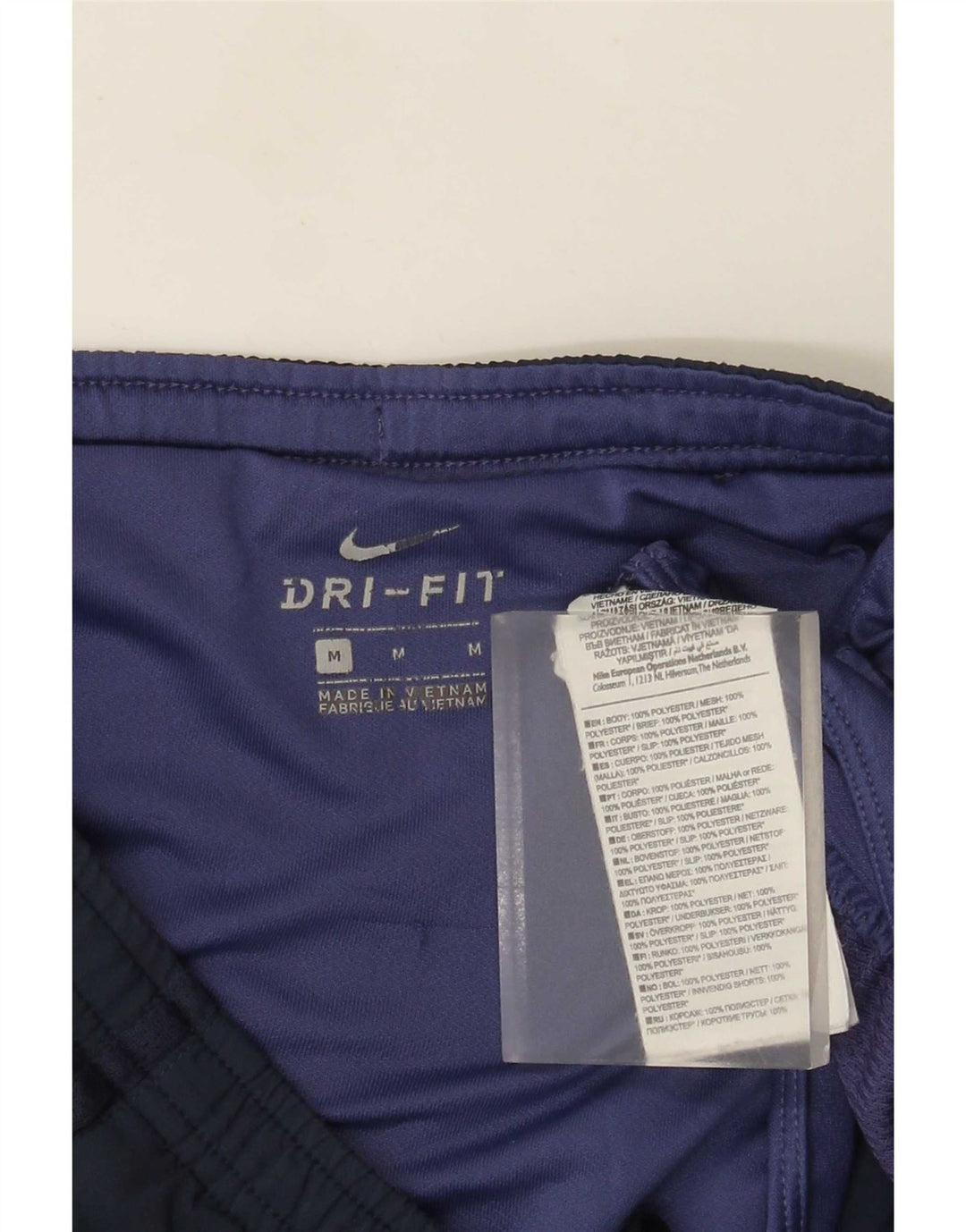 Nike Short de sport Dri Fit pour homme en polyester color block bleu marine moyen