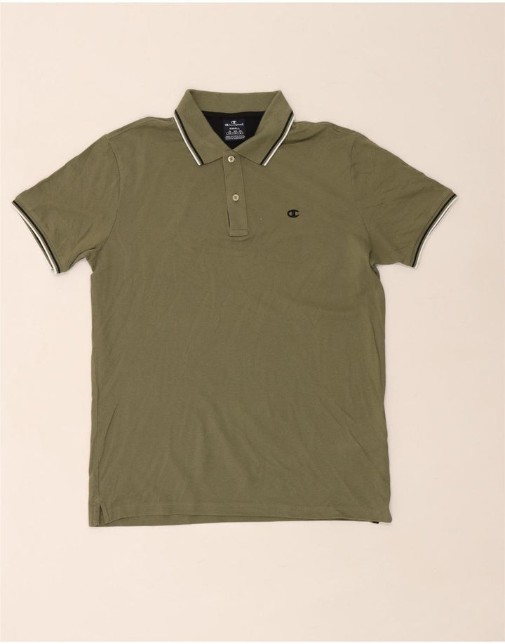 Champion Polo Homme Petit Kaki Coton