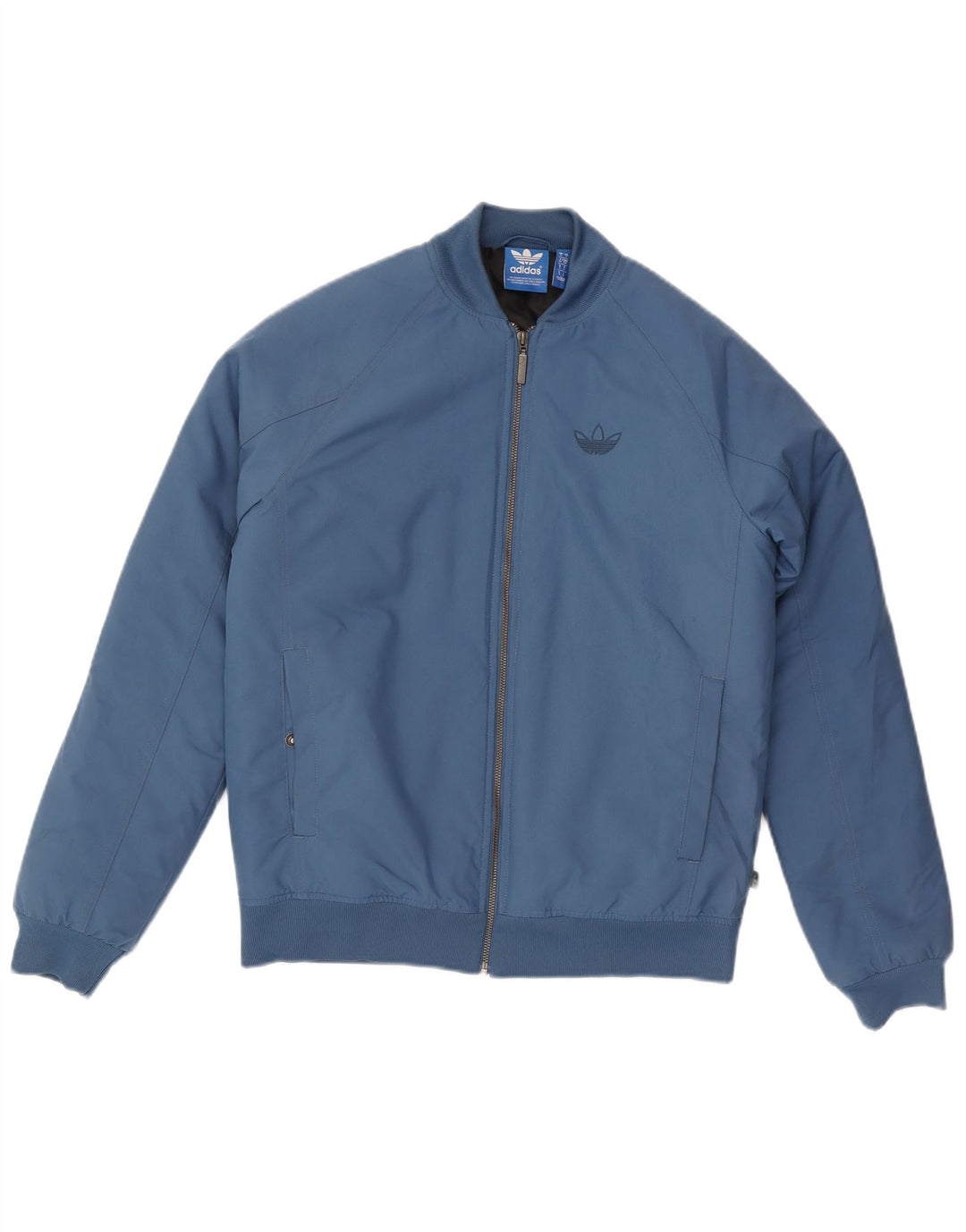Adidas Veste Bomber Homme UK 36 Petit Bleu Polyester