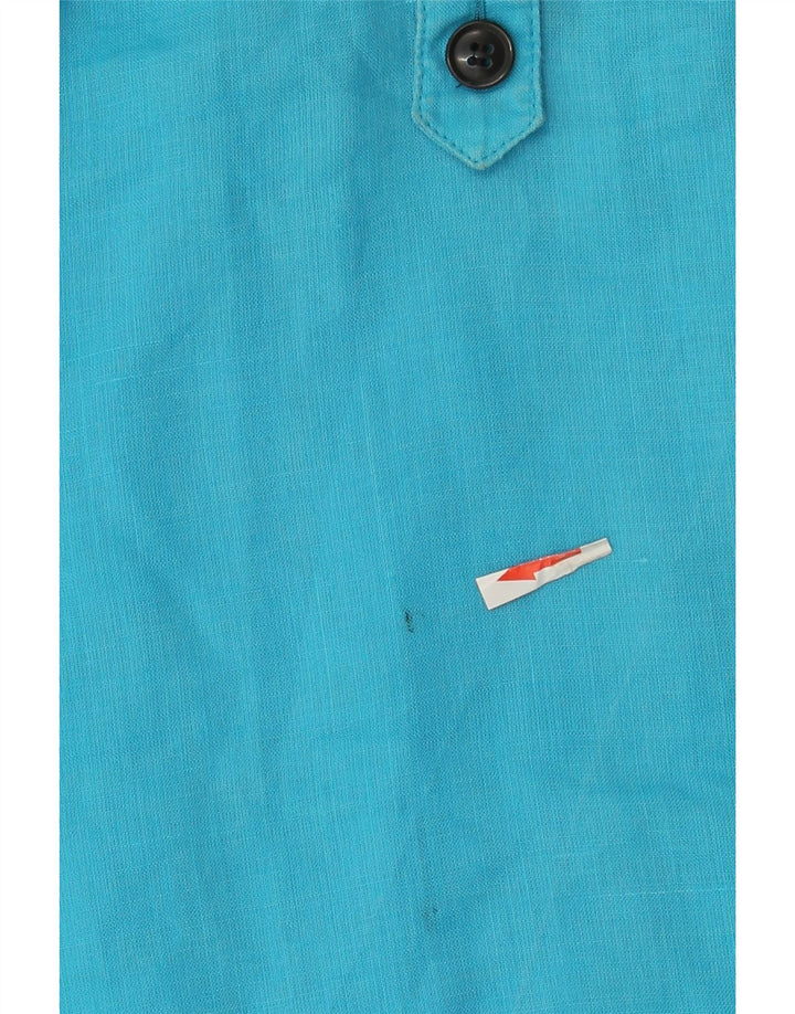 Robe chemise pull Zara pour femme UK 10 Small Blue Ramie